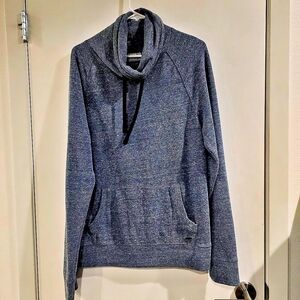 Express Men's Heathered Blue Turtleneck Sweater